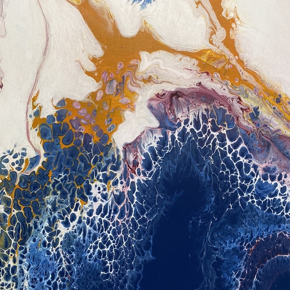 Handmade pouring acrylic painting. - Picture 5 of 8